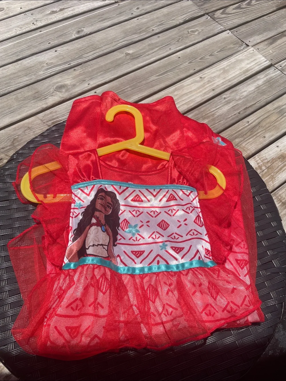 Disney Moana 2 Nightgown Red Princess Sleepwear Size Girls XS 4/5 - Picture 9 of 9